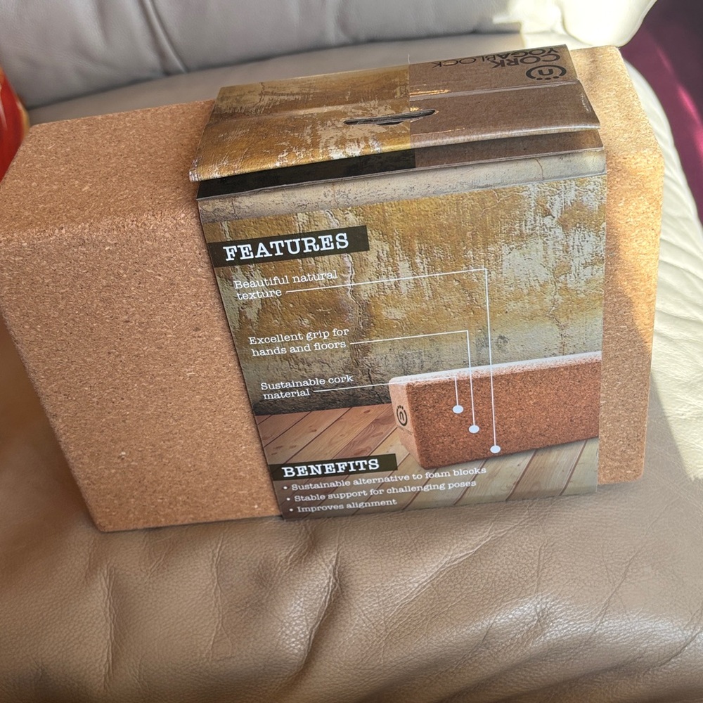 Cork Yoga Block - Tan - Picture 3 of 3